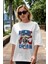 Captain America Ön Baskılı Beyaz Oversize T-Shirt Bisiklet Yaka Erkek Kadın 5