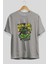 Hulk (5) Ön Baskılı Gri Oversize T-Shirt Bisiklet Yaka Pamuk Erkek Kadın 2