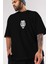 La Casa De Papel (7) Ön Baskılı Siyah Oversize T-Shirt Bisiklet Yaka Erkek Kadın 3