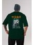 Joker (6) Arka Baskılı Zümrüt Yeşili Oversize T-Shirt Bisiklet Yaka Erkek Kadın 1