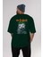 Joker (6) Arka Baskılı Zümrüt Yeşili Oversize T-Shirt Bisiklet Yaka Erkek Kadın 5