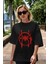 Spiderman (32) Ön Baskılı Siyah Oversize T-Shirt Bisiklet Yaka Erkek Kadın 5