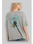 Eneru Anime Arka Baskılı Gri Oversize T-Shirt %100 Pamuk Erkek Kadın 3