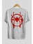 Spiderman (32) Arka Baskılı Beyaz Oversize T-Shirt Bisiklet Yaka Pamuk Erkek Kadın 2