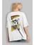 Superman (2) Arka Baskılı Beyaz Oversize T-Shirt Bisiklet Yaka Pamuk Erkek Kadın 3