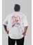 Spiderman (16) Arka Baskılı Beyaz Oversize T-Shirt Bisiklet Yaka Pamuk Erkek Kadın 1