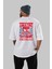 Spiderman (20) Arka Baskılı Beyaz Oversize T-Shirt Bisiklet Yaka Pamuk Erkek Kadın 4