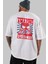 Spiderman (20) Arka Baskılı Beyaz Oversize T-Shirt Bisiklet Yaka Pamuk Erkek Kadın 5