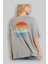 Miami Beach Yazılı Arka Baskılı Gri Oversize T-Shirt Unisex Erkek Kadın Bisiklet Yaka 3