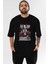 La Casa De Papel (2) Ön Baskılı Siyah Oversize T-Shirt Bisiklet Yaka Erkek Kadın 1