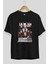 La Casa De Papel (2) Ön Baskılı Siyah Oversize T-Shirt Bisiklet Yaka Erkek Kadın 2