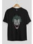 Joker (1) Ön Baskılı Siyah Oversize T-Shirt Bisiklet Yaka Erkek Kadın 2