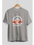 Love Affection Yazılı Ön Baskılı Gri Oversize T-Shirt Unisex Erkek Kadın Bisiklet Yaka 2