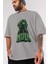 Hulk (1) Ön Baskılı Gri Oversize T-Shirt Bisiklet Yaka Pamuk Erkek Kadın 3