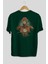 Flash Avengers Arka Baskılı Zümrüt Yeşili Oversize T-Shirt Bisiklet Yaka Erkek Kadın 2