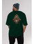 Flash Avengers Arka Baskılı Zümrüt Yeşili Oversize T-Shirt Bisiklet Yaka Erkek Kadın 5