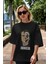 Joker (8) Ön Baskılı Siyah Oversize T-Shirt Bisiklet Yaka Erkek Kadın 5