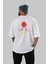 Flash Avengers (2) Arka Baskılı Beyaz Oversize T-Shirt Bisiklet Yaka Pamuk Erkek Kadın 4