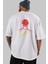 Flash Avengers (2) Arka Baskılı Beyaz Oversize T-Shirt Bisiklet Yaka Pamuk Erkek Kadın 5