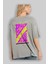 Treat People Arka Baskılı Gri Oversize T-Shirt Unisex Erkek Kadın Bisiklet Yaka 3