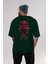 Deadpool (22) Arka Baskılı Zümrüt Yeşili Oversize T-Shirt Bisiklet Yaka Erkek Kadın 5