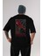 Spiderman (8) Arka Baskılı Siyah Oversize T-Shirt Bisiklet Yaka Pamuk Erkek Kadın 1