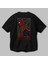 Spiderman (8) Arka Baskılı Siyah Oversize T-Shirt Bisiklet Yaka Pamuk Erkek Kadın 3