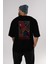 Spiderman (8) Arka Baskılı Siyah Oversize T-Shirt Bisiklet Yaka Pamuk Erkek Kadın 5