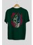 Joker Batman Arka Baskılı Zümrüt Yeşili Oversize T-Shirt Bisiklet Yaka Erkek Kadın 2