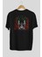 Joker (5) Arka Baskılı Siyah Oversize T-Shirt Bisiklet Yaka Pamuk Erkek Kadın 2