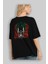 Joker (5) Arka Baskılı Siyah Oversize T-Shirt Bisiklet Yaka Pamuk Erkek Kadın 4