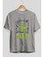 Hulk (2) Ön Baskılı Gri Oversize T-Shirt Bisiklet Yaka Pamuk Erkek Kadın 2
