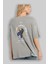 Make Today Epic Arka Baskılı Gri Oversize T-Shirt Unisex Erkek Kadın Bisiklet Yaka 3