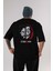 La Casa De Papel (9) Arka Baskılı Siyah Oversize T-Shirt Bisiklet Yaka Pamuk Erkek Kadın 1