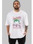 Joker (4) Ön Baskılı Beyaz Oversize T-Shirt Bisiklet Yaka Erkek Kadın 1