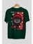 Squid Game (4) Arka Baskılı Zümrüt Yeşili Oversize T-Shirt Bisiklet Yaka Erkek Kadın 2