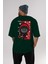 Squid Game (4) Arka Baskılı Zümrüt Yeşili Oversize T-Shirt Bisiklet Yaka Erkek Kadın 5