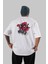 Deadpool (21) Arka Baskılı Beyaz Oversize T-Shirt Bisiklet Yaka Pamuk Erkek Kadın 1