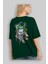 Joker Arka Baskılı Zümrüt Yeşili Oversize T-Shirt Bisiklet Yaka Erkek Kadın 4