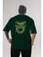 Hulk (4) Arka Baskılı Zümrüt Yeşili Oversize T-Shirt Bisiklet Yaka Erkek Kadın 1