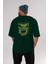 Hulk (4) Arka Baskılı Zümrüt Yeşili Oversize T-Shirt Bisiklet Yaka Erkek Kadın 5