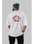 Kratos Gym Arka Baskılı Beyaz Oversize T-Shirt Bisiklet Yaka Pamuk Erkek Kadın 4