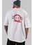 Kratos Gym Arka Baskılı Beyaz Oversize T-Shirt Bisiklet Yaka Pamuk Erkek Kadın 5