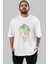 Joker (3) Ön Baskılı Beyaz Oversize T-Shirt Bisiklet Yaka Erkek Kadın 1