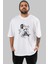 Joker 2 Ön Baskılı Beyaz Oversize T-Shirt Bisiklet Yaka Erkek Kadın 1