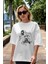 Joker 2 Ön Baskılı Beyaz Oversize T-Shirt Bisiklet Yaka Erkek Kadın 5