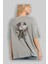 God Of War Arka Baskılı Gri Oversize T-Shirt Unisex Erkek Kadın Bisiklet Yaka 3
