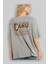 Cairo Arka Baskılı Gri Oversize T-Shirt Unisex Erkek Kadın Bisiklet Yaka 3