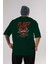 Flash Avengers (4) Arka Baskılı Zümrüt Yeşili Oversize T-Shirt Bisiklet Yaka Erkek Kadın 1