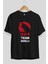 Team Godzilla Ön Baskılı Siyah Oversize T-Shirt Bisiklet Yaka Erkek Kadın 2